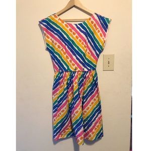 Vintage Rainbow Stripe Dress